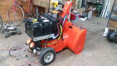 mostly assembled snowblower